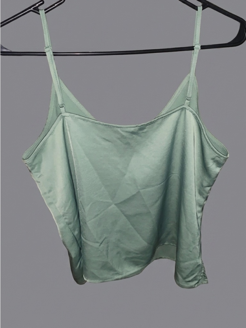 a new day Mint Green Satin V-Neck Cami Tank - Picture 2 of 4